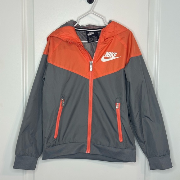 Nike Other - Boys Nike Rain Jacket - Size 7 - Grey and Orange